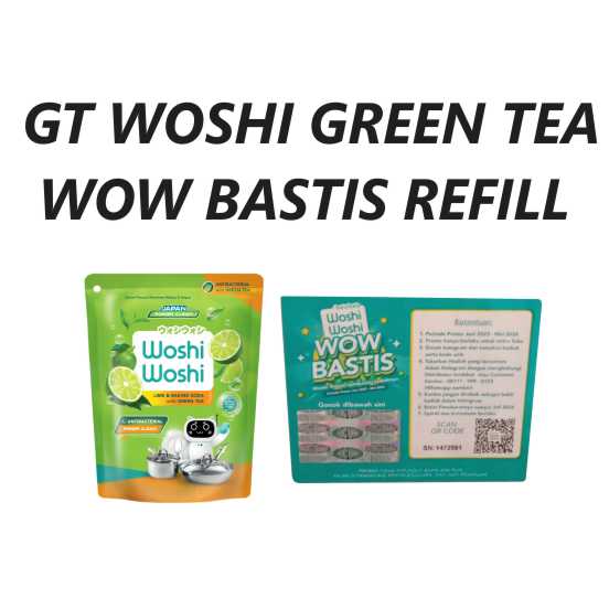 GT Woshi Green Tea WOW BASTIS  Refill (Stiker Hadiah) 