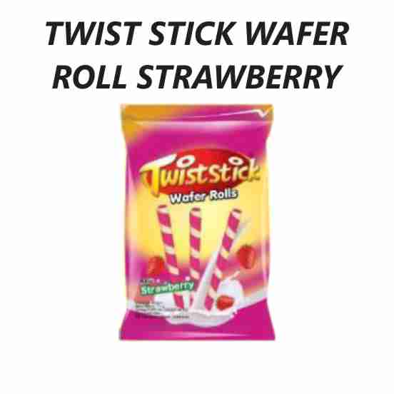 (K) Twist Stick Wafer Roll Strawberry